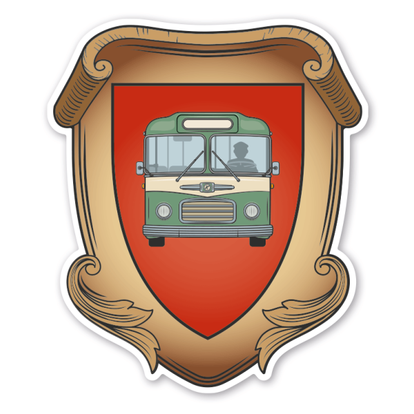 Maibaumschild / Zunftwappen Busfahrer - Wappen A