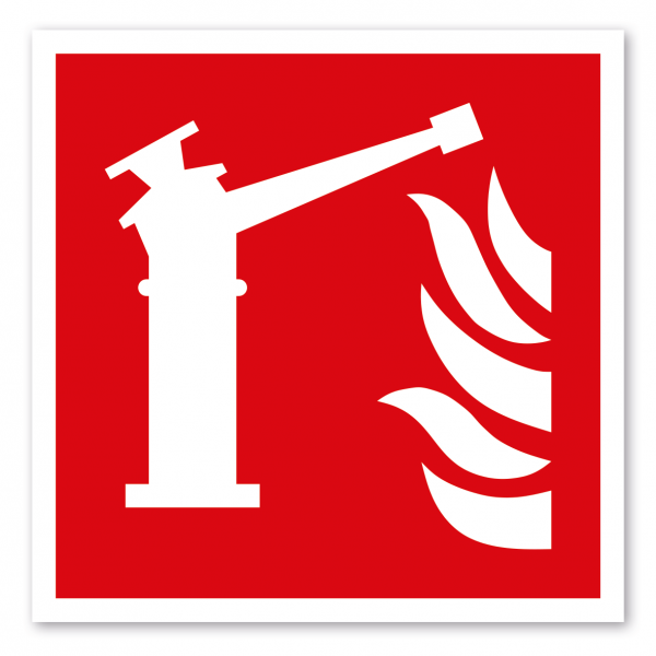 Brandschutzzeichen Brandbeobachter - Feuerlöschmonitor - ISO 7010 - F015
