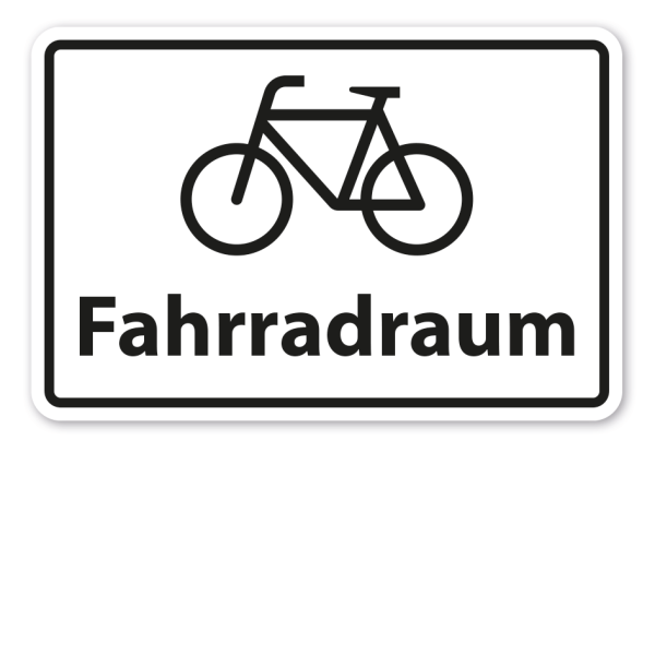 Schild Fahrradraum