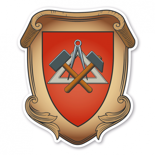 Maibaumschild / Zunftwappen Maurer - Wappen A