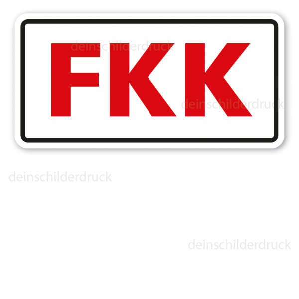 Hinweisschild FKK - Freikörperkultur