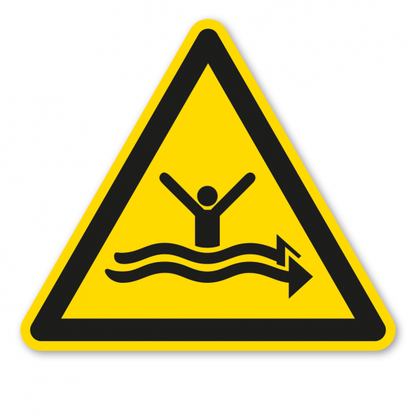Warnzeichen Warnung vor starker Strömung – ISO 20712-1 - WSW015