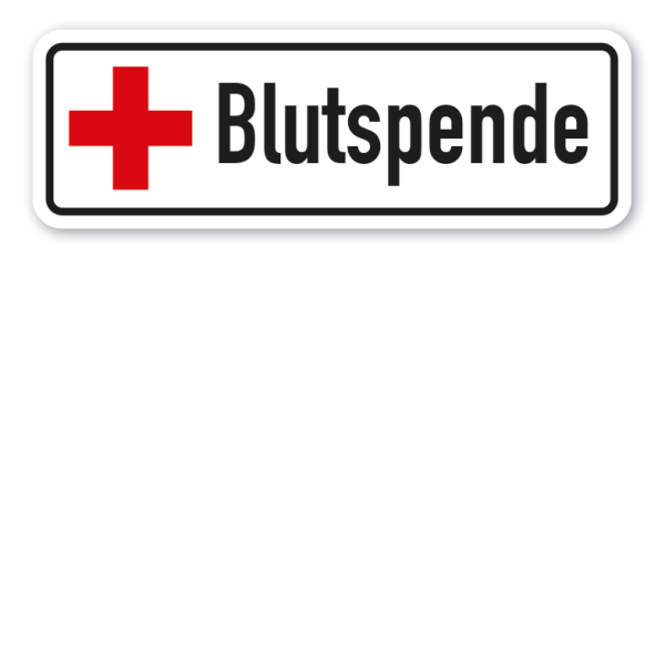 Schild Blutspende