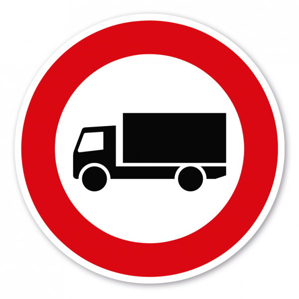 Verkehrsschild Verbot für Kraftfahrzeuge mit einem zulässigen Gesamtgewicht über 3,5 Tonnen - individuelle Angabe – VZ 253