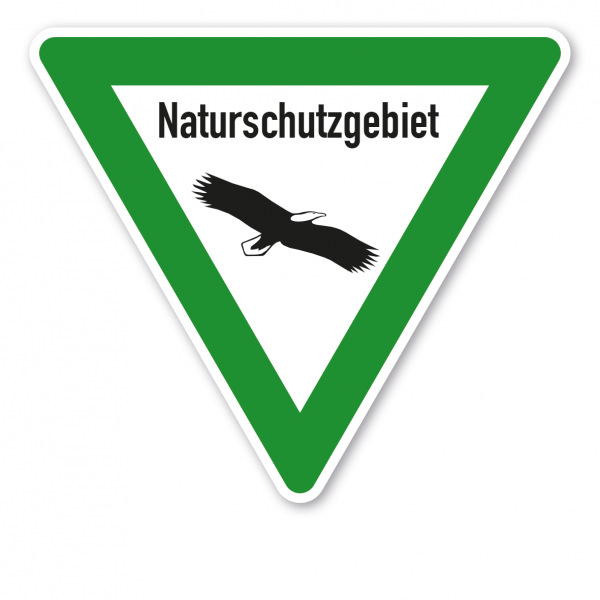 Verkehrsschild Naturschutzgebiet - Adler mit Text – VZ-PR-08