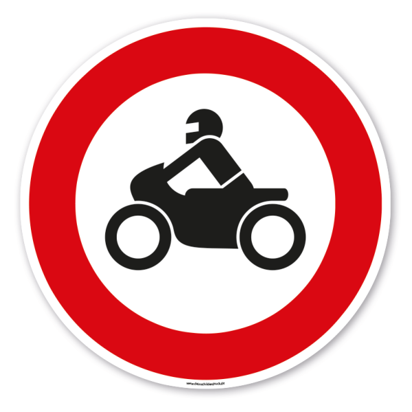 Bodenkleber für Lern- und Bewegungspfade - Verbot für Krafträder-Motorräder - Verkehrszeichen VZ-255 - BWP-02-78 – Verkehrserziehung