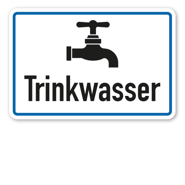 Hinweisschild Trinkwasser - mit Wasserhahn