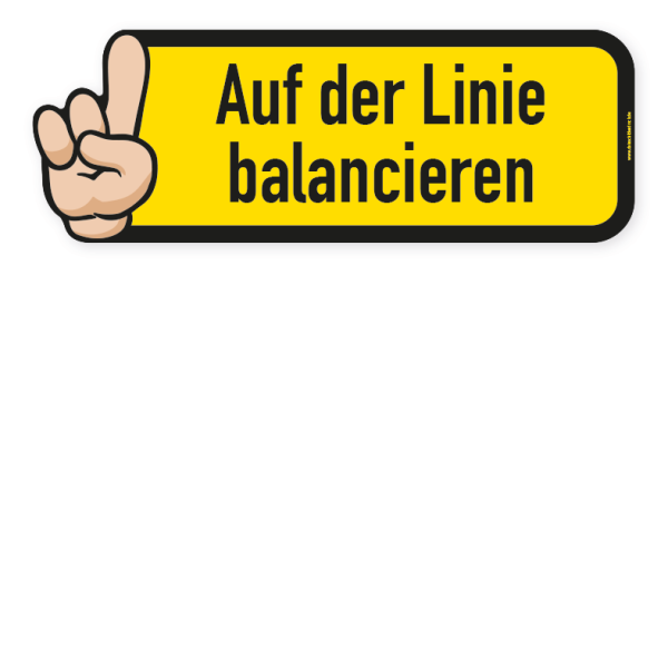Info-Bodenkleber für Bewegungspfade - Auf der Linie balancieren – BWP-INFO-03