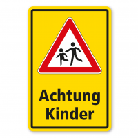 Kinderschild / Verkehrsschild Achtung Kinder - Kombi Kinderschild / Verkehrsschild Achtung Kinder - Kombi