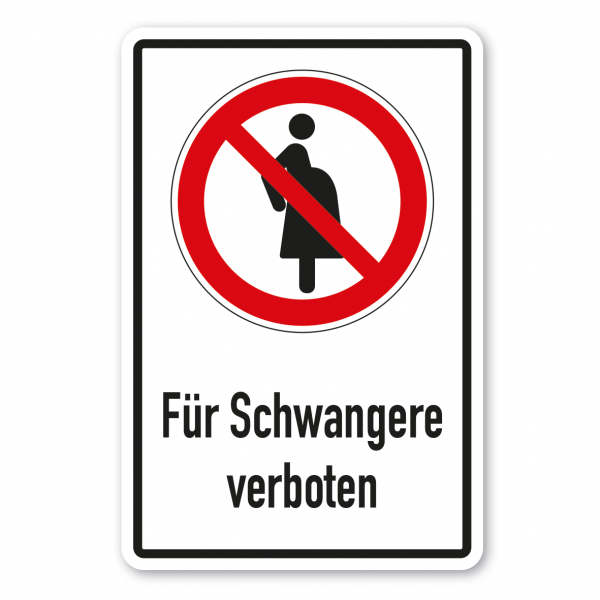 Verbotsschild Schwangere verboten - Kombi – ISO 7010 - P042-K