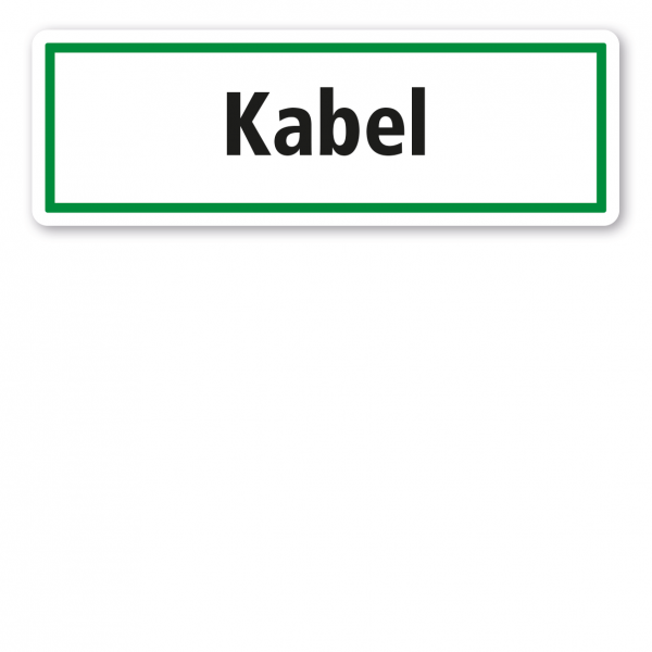 Schild zur Abfallentsorgung - Kabel - GR