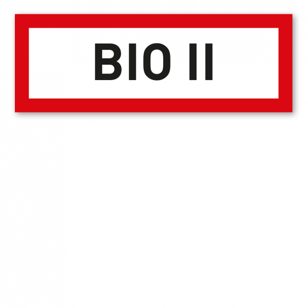 Brandschutzschild BIO II - Biologische Gefahrengruppe 2