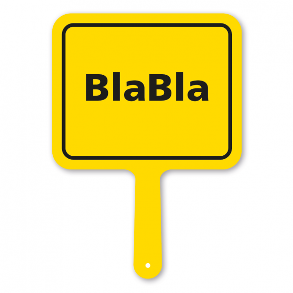 Lustiges Formschild – BlaBla – Textschild