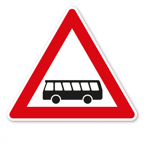 Verkehrsschild Achtung Kraftomnibusse – VZ 145-10