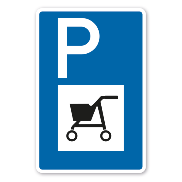 Parkplatzschild Rollatoren – mit großem Piktogramm - Verkehrsschild