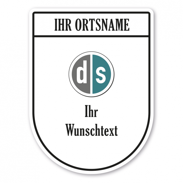 Maibaumschild mit Ihrem Wunschtext und Logo - Wappen BL