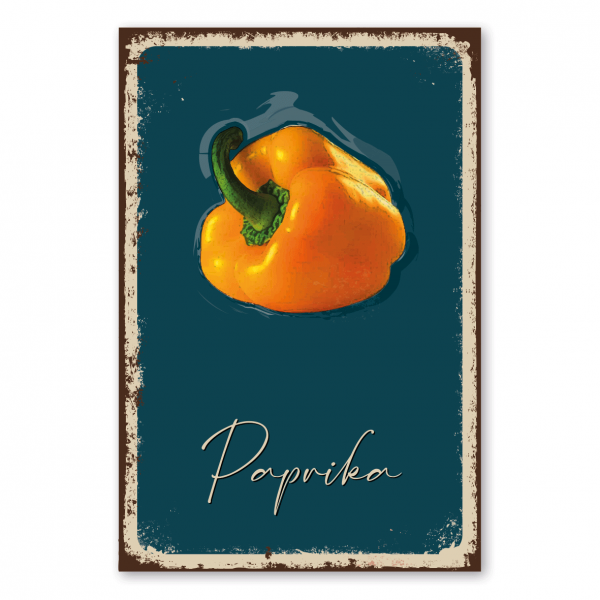 Retroschild / Vintage-Schild Paprika