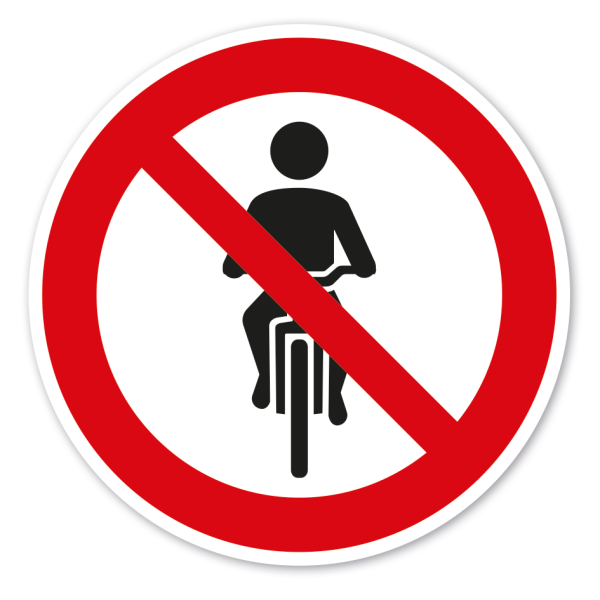 Verbotszeichen Fahrrad fahren verboten