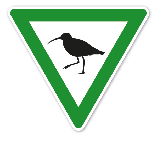 Verkehrsschild Tier- und Naturschutz - Wiesenbrüter - Großer Brachvogel – VZ-PR-266