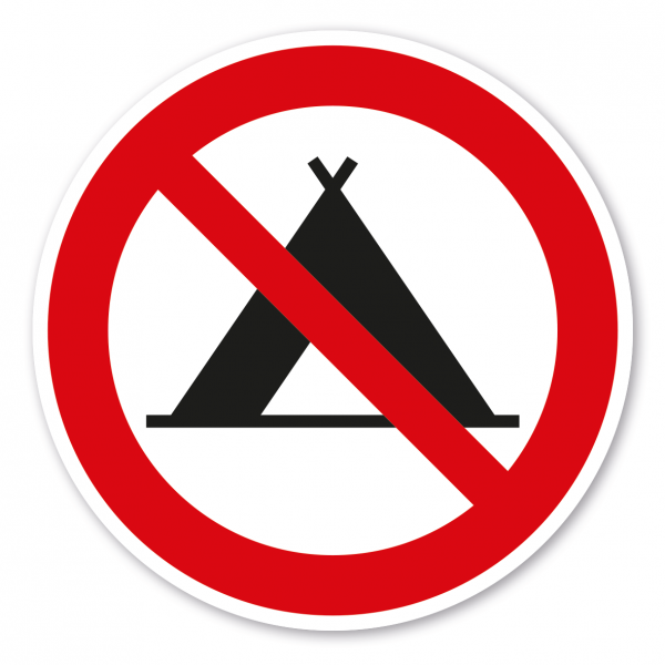 Verbotszeichen Camping verboten