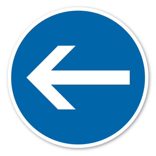 Verkehrsschild Vorgeschriebene Fahrtrichtung hier links – VZ 211-10