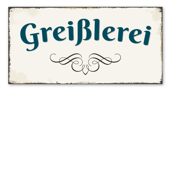 Retro Schild Greißlerei