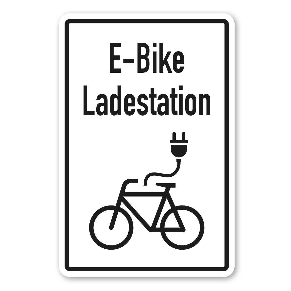 in 4 Größen Schild E-Bike Lade-Station S50-075