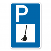 Parkplatzschild Hexenbesen – mit großem Piktogramm - Verkehrsschild Parkplatzschild Hexenbesen – mit großem Piktogramm - Verkehrsschild