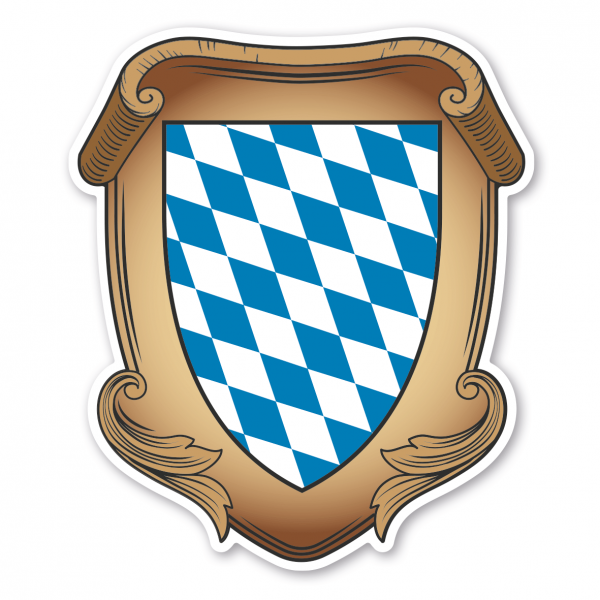 Maibaumschild / Zunftwappen mit bayerischem Rautenmuster - Wappen A
