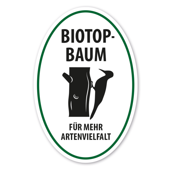Schild Biotopbaum - Für mehr Artenvielfalt