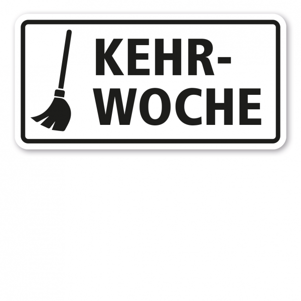 Schild Kehrwoche mit Besen - TX-A-140