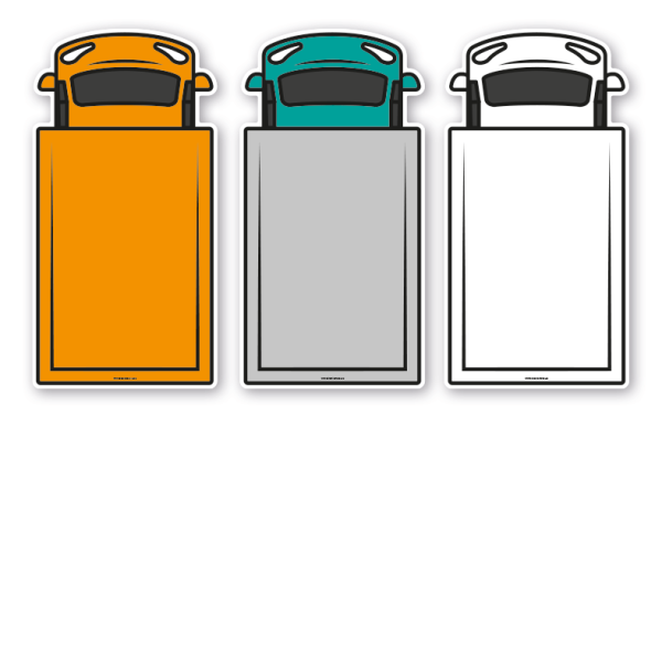 Bodenkleber - Fahrzeuge Transporter in drei Farbausführungen - Bewegungspfad-Set - BWP-02-SET-10 – Verkehrserziehung