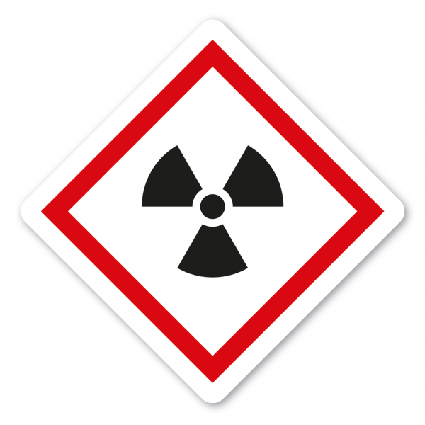 Gefahrgutzeichen Radioaktiv - nur an GHS angelehnt