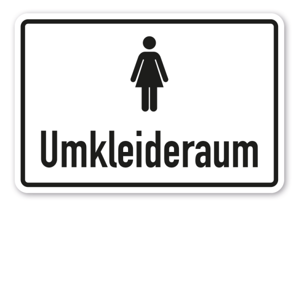 Hinweisschild Umkleideraum Damen - Frauen