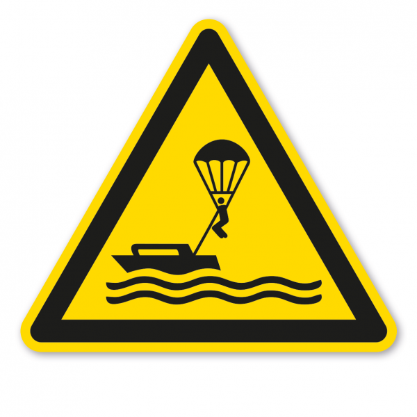 Warnzeichen Warnung vor Parasailing – ISO 20712-1 - WSW021