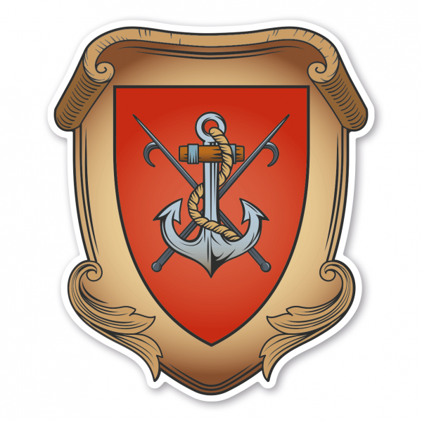 Maibaumschild / Zunftwappen Schiffer - Wappen A
