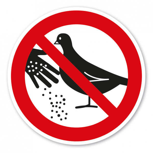Verbotszeichen Tauben füttern verboten