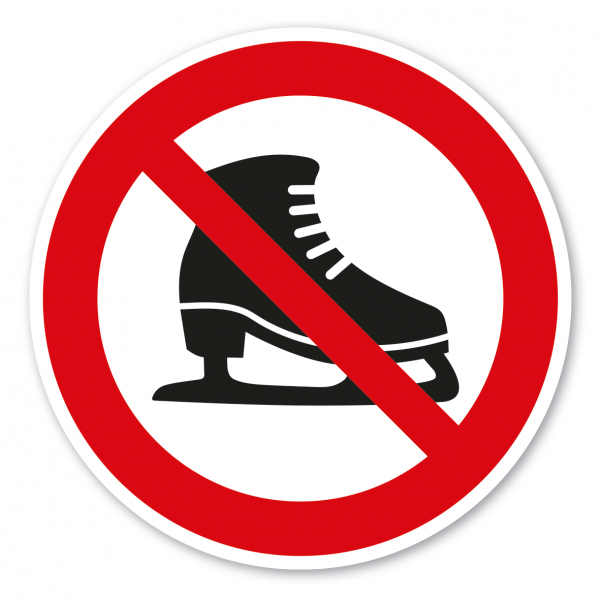 Verbotszeichen Schlittschuhfahren (Schlittschuhlaufen) verboten