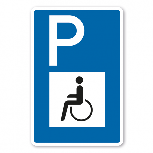 Parkplatzschild Behinderte – mit großem Piktogramm - Verkehrsschild