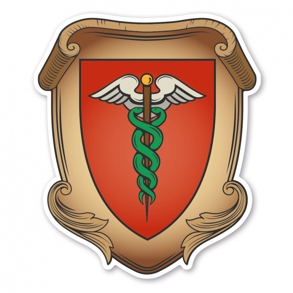 Maibaumschild / Zunftwappen Medicus - Arzt - Wappen A