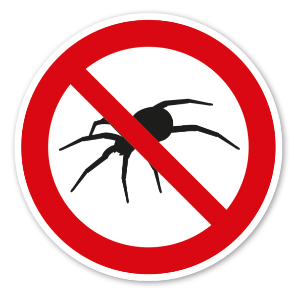 Verbotszeichen Spinnen verboten