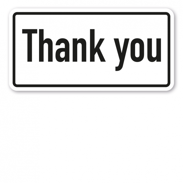 Schild Thank you - TX-A-148