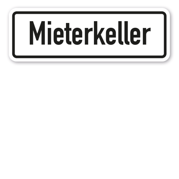 Schild Mieterkeller