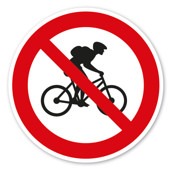 Verbotszeichen Mountainbike fahren verboten