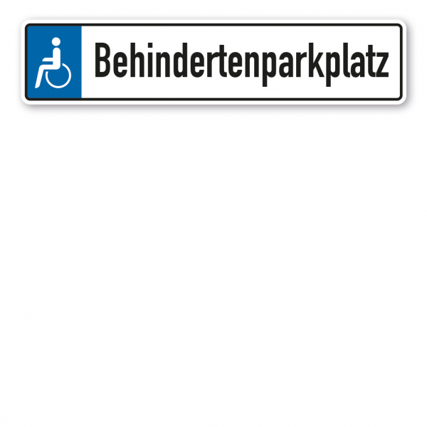Parkplatzschild / Parkplatzreservierer Behindertenparkplatz – mit Behindertensymbol