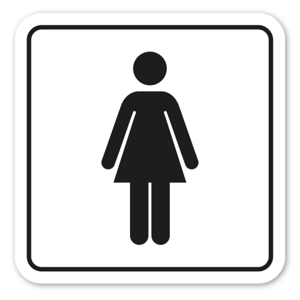 Toilettenschild - mit Symbol Damen