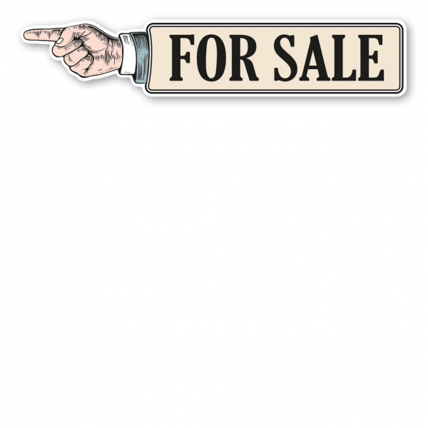 Wegweiser For Sale - Mit Fingerzeig (Hand) zur Richtungsangabe – Retroausführung
