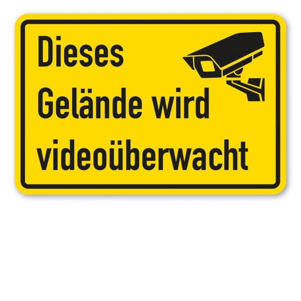 Hinweisschild Dieses Gelände wird videoüberwacht - Kombi