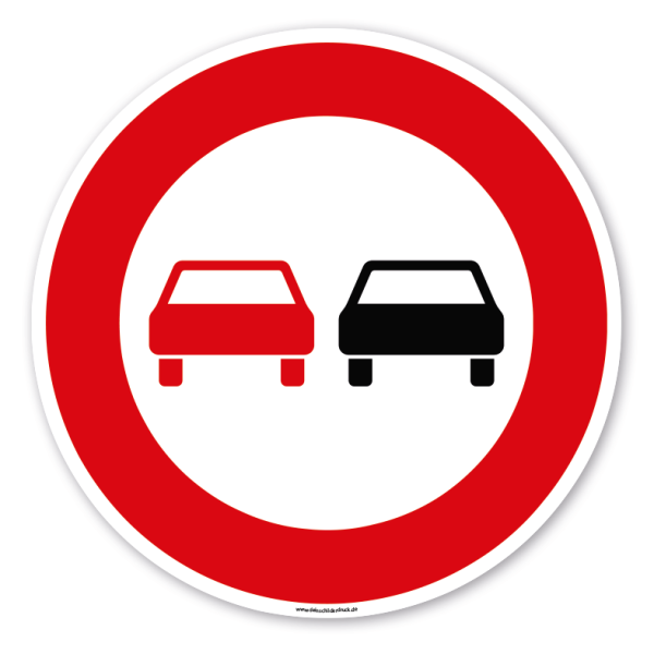 Bodenkleber für Lern- und Bewegungspfade - Überholverbot für Fahrzeuge aller Art - Verkehrszeichen VZ-276 - BWP-02-92 – Verkehrserziehung