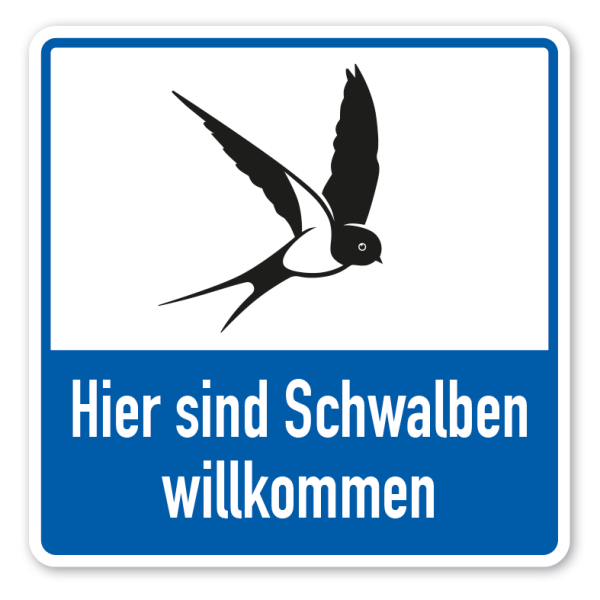 Tierschutzschild Hier sind Schwalben willkommen